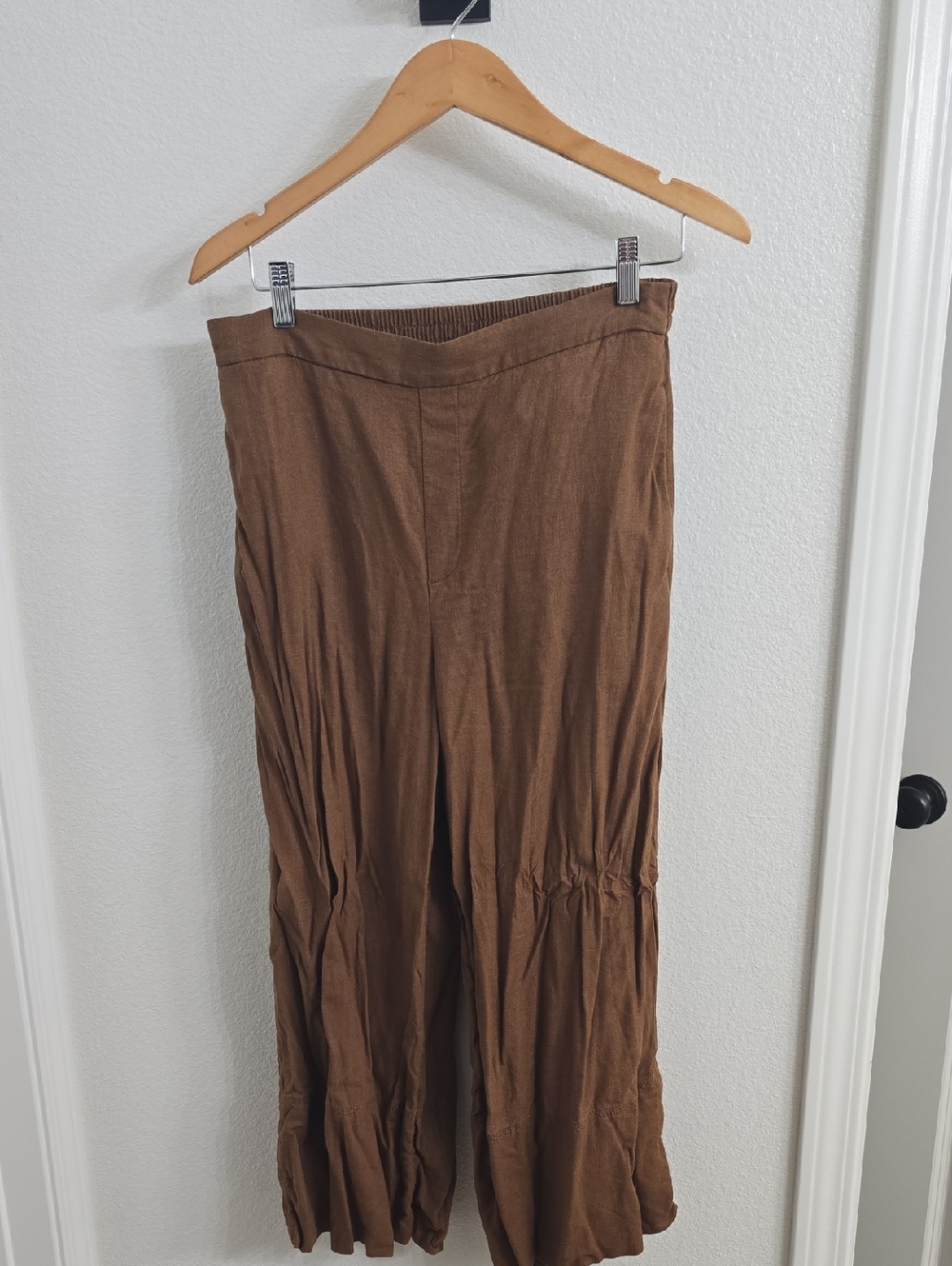 Banana Republic Brown Wide-Leg Cropped Pants